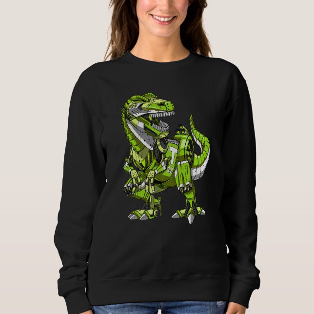 T Rex Dinosaur Robot Futuristiska Science fiction  Shirt (Framsida)