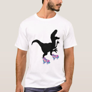 T-rex Dinosaur Roller Skating Funny T Shirt