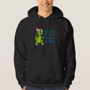 T Rex Dinosaur Santa Hat jul För manar kvinnor Hoodie