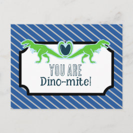T-Rex dinosaur School-Valentineser Helg Vykort