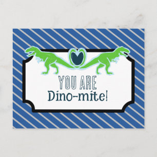 T-Rex dinosaur School-Valentineser Helg Vykort