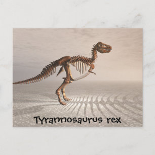 T. rex Dinosaur Skeleton-vykort Vykort