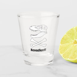 T. rex Dinosaur Skull Pirat Flagga