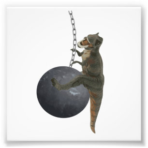 T-Rex Dinosaur som havererar boll Fototryck