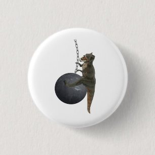 T-Rex Dinosaur som havererar boll Knapp