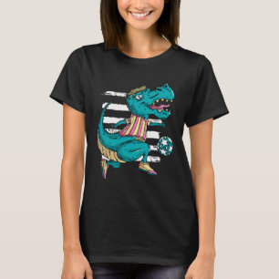 T-rex Dinosaur Spelar Fotboll - Trex Design T Shirt