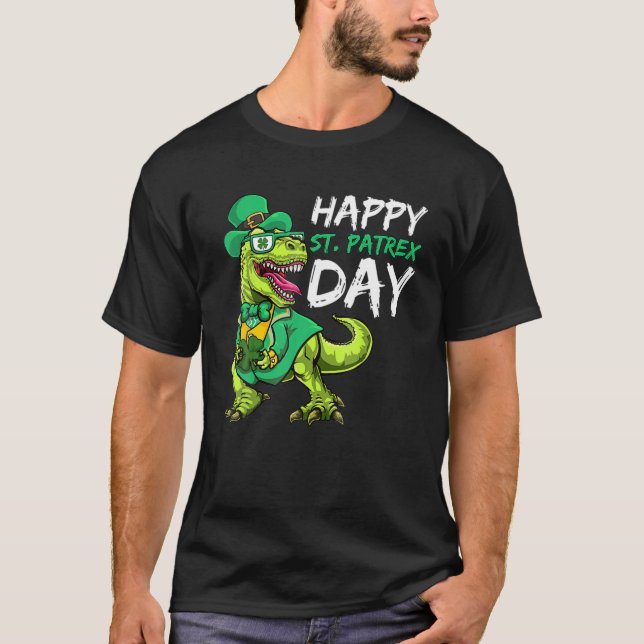 T Rex Dinosaur, St. Patrick's Day Småbarn Shirt (Framsida)