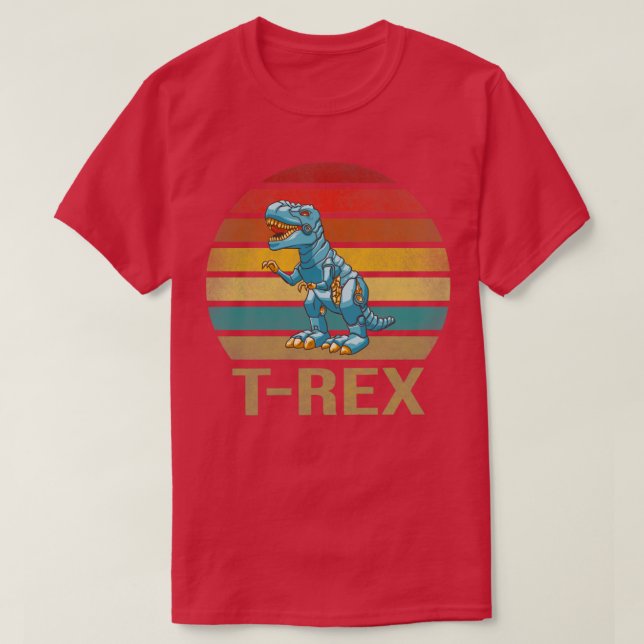 T Rex Dinosaur TRex Robot Dino RoboRex3 T Shirt (Design framsida)