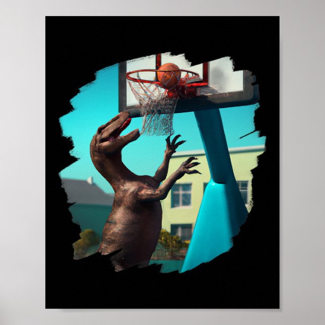 T Rex Dinosaur Uppspelningssketll Roligt Dinosaur  Poster (Framsidan)