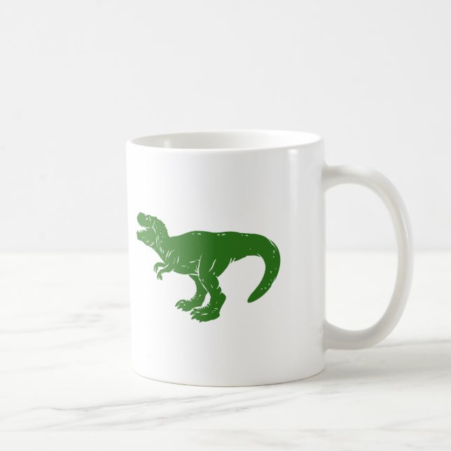 T rex dinosaur - Välj bakgrund färg Kaffemugg (Höger)
