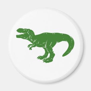 T rex dinosaur - Välj bakgrund färg Magnet