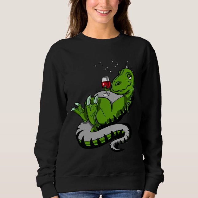 T Rex Dinosaur Vin Party Shirt (Framsida)