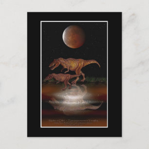 T-REX DINOSAUR-vykort Vykort