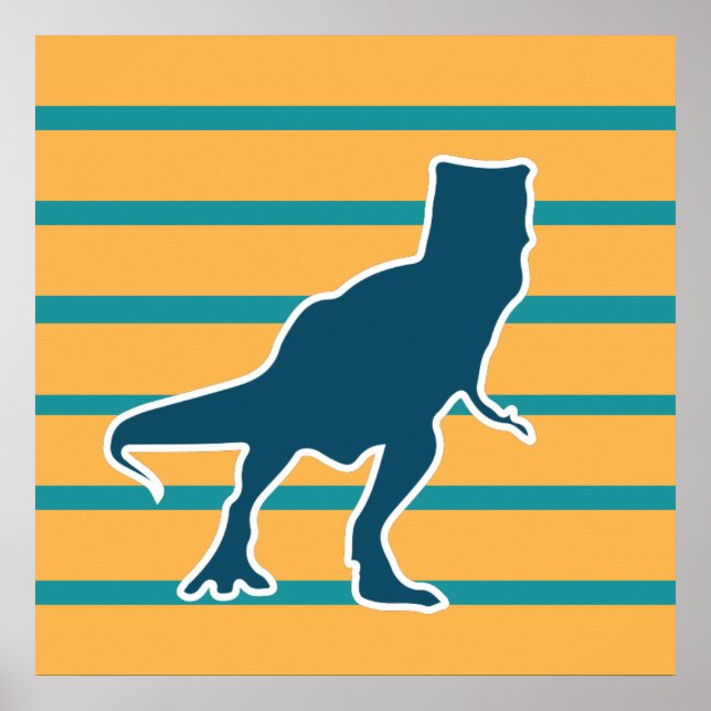 T-rex dinosaurir jurassiisk tecknad av djur poster (Framsidan)