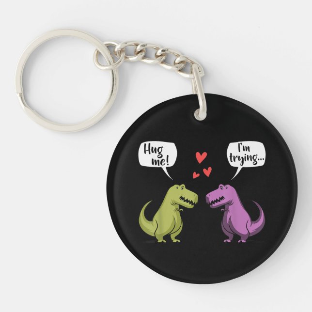 T-Rex Dinosaurpar Omfamnar Mig Alla Hjärtans Dag R (Framsidan)