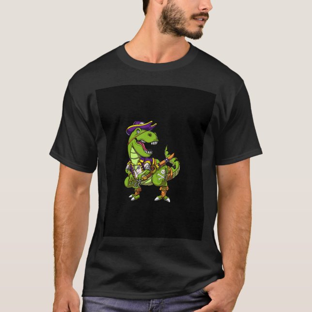 T-Rex dinosaurpirat T Shirt (Framsida)