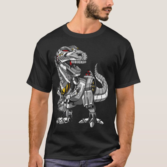 T-Rex dinosaurrobot T Shirt (Framsida)