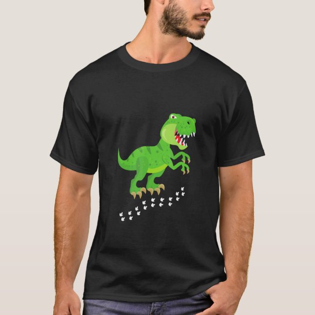 T REX Dinosaurs Kids Fun T Shirt (Framsida)