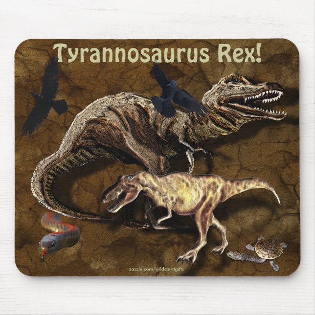 T-Rex Dinosaurs & Wildlife Mousepad Musmatta (Framsidan)