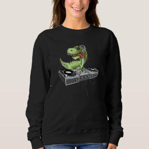 T Rex DJ-fest Klubb Disk Jockey Edm Dans Dinosauri Shirt