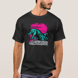 T Rex Dj Klubb Party Disk Jockey Edm Dance Dinosau Shirt