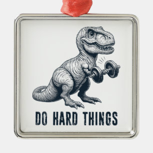T-Rex Do Hard Sak Julgransprydnad Metall
