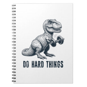 T-Rex Do Hard Sak-uppspelningskort Anteckningsbok
