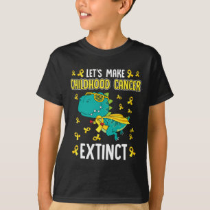 T- rex dosinosaur Gör att barncancer Utdödar Rolig T Shirt