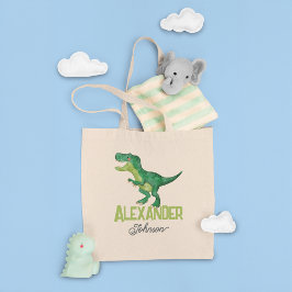 T-rex-dosinosaur med Anpassningsbar Kids Namn Tygkasse