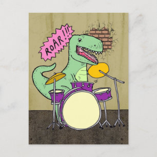 T Rex Drums Vykort
