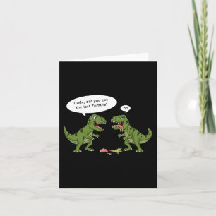 T Rex Eats Zombie Halloween Boys Girls Kids Roligt Kort
