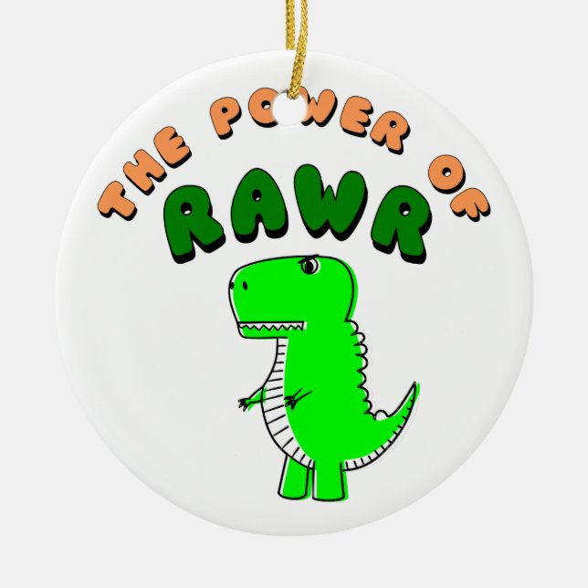 T-Rex effekten hos RAWR Julgransprydnad Keramik (Framsidan)
