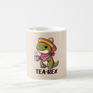 T-Rex: En luddig och söt dinosaur-drickstea Kaffemugg