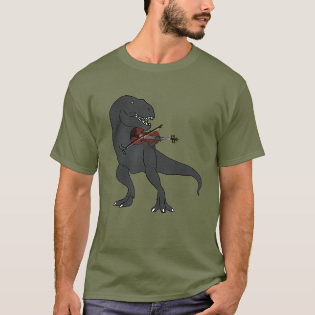 T-Rex fiolT-tröja Tee Shirt (Framsida)