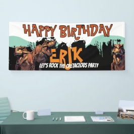 T-Rex Födelsedagsbanner Kritaperioden Party Skylt