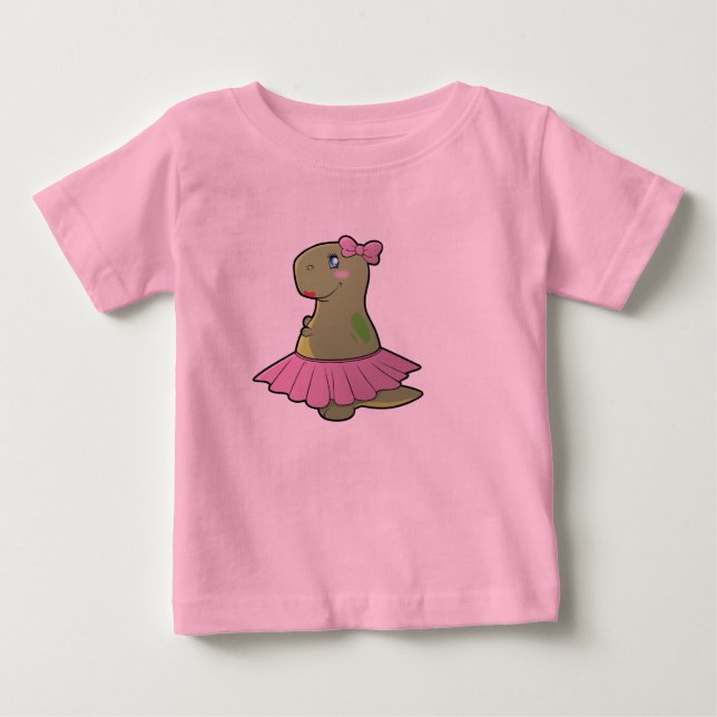 T-Rex för Dinosaur för babyTutuflicka Bodysuit T-shirt (Framsida)