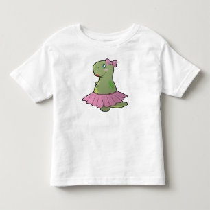 T-Rex för småbarnflickaDinosaur klänning Tee