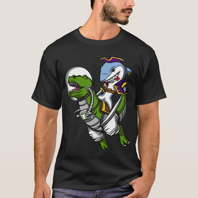 T-Rex för utrymme för ridning för T Shirt (Framsida)