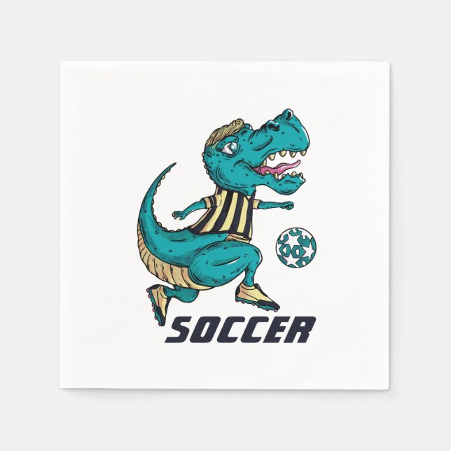 T-Rex-fotbollsspelarsporter Pappersservett (Framsidan)