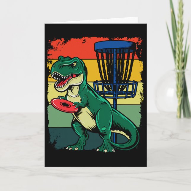 T Rex Frisbee Dinosaur Fritids Kastare Dino Di Kort (Framsida)