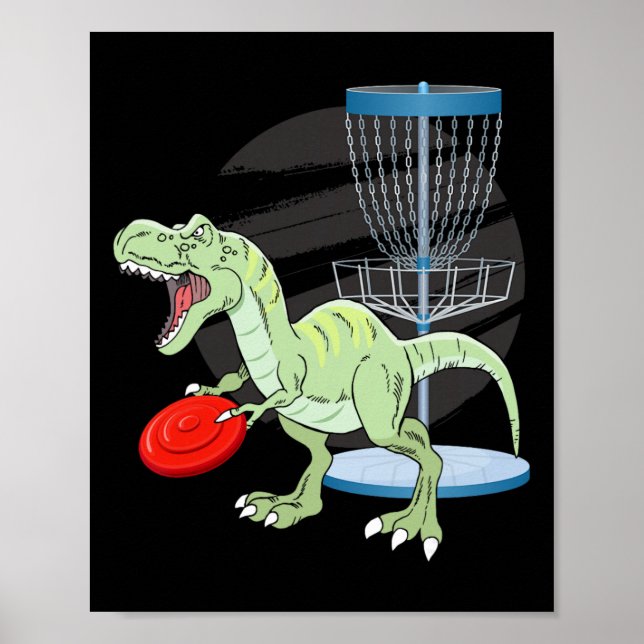 T Rex Frisbee Dinosaur Fritids Kastare Dino Di Poster (Framsidan)