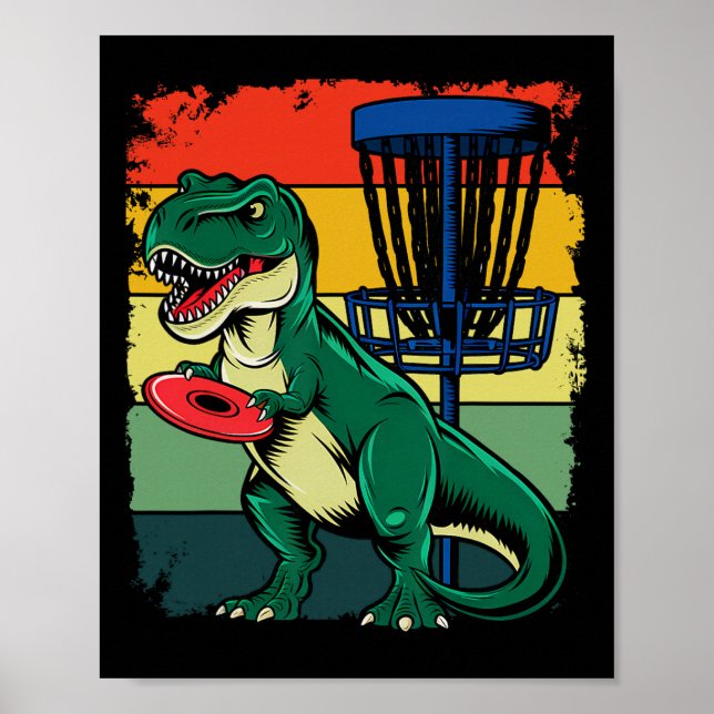 T Rex Frisbee Dinosaur Fritids Kastare Dino Di Poster (Framsidan)