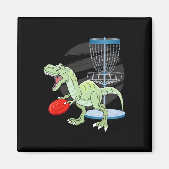 T Rex Frisbee Dinosaur Recreational Tosser Dino Di Magnet (Framsidan)