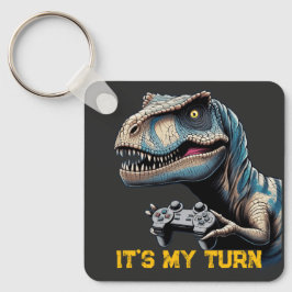 T-Rex Gamer It’s My Turn Design Nyckelring