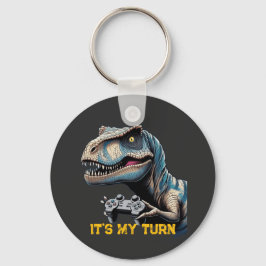 T-Rex Gamer It’s My Turn Design Nyckelring