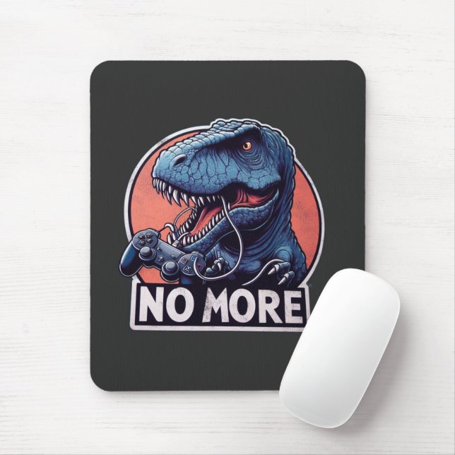 T-Rex Gamer No More Design Musmatta (Med mus)