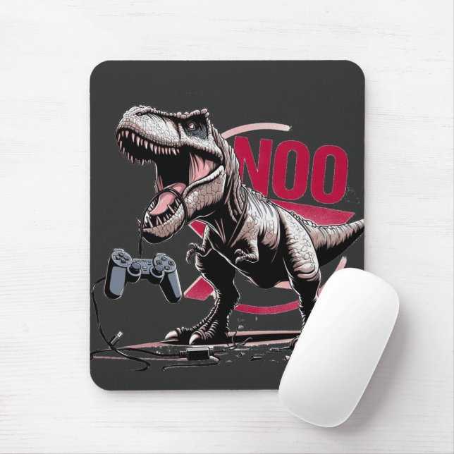 T-Rex Gamer Rage No More Design Musmatta (Med mus)