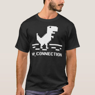 T-Rex Geek Dinosaur Pixel Art No Internet Connecti T Shirt