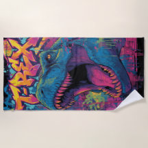 T-Rex Graffiti Pop Art Dinosaur Illustration