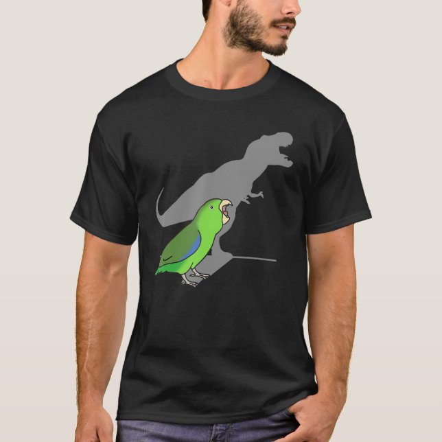 T Rex Green Parrotlet Cute Parakeet  Parrot Birb M T Shirt (Framsida)